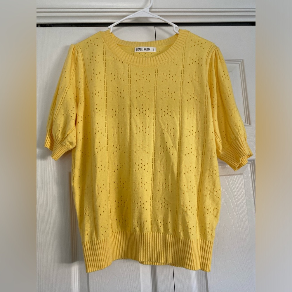 Grace Karin Lemon Knit Top